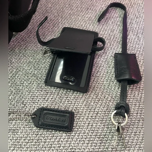 Coach Sleek Black Men's Duffel Bag - Picture 2 of 16